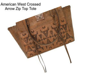 American West Crossed Arrow Zip Top Tote
