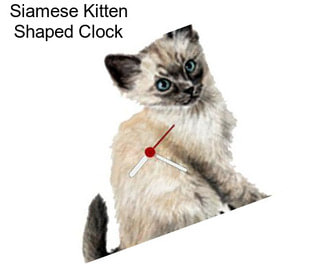 Siamese Kitten Shaped Clock