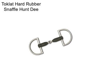 Toklat Hard Rubber Snaffle Hunt Dee