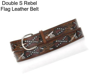 Double S Rebel Flag Leather Belt