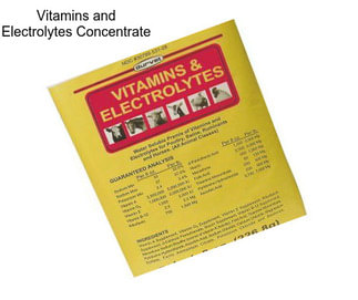 Vitamins and Electrolytes Concentrate