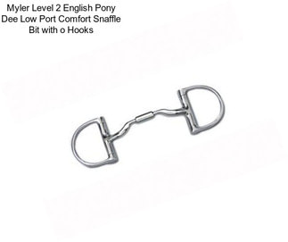 Myler Level 2 English Pony Dee Low Port Comfort Snaffle Bit with o Hooks