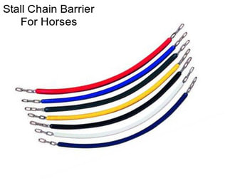 Stall Chain Barrier For Horses