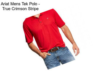 Ariat Mens Tek Polo - True Crimson Stripe