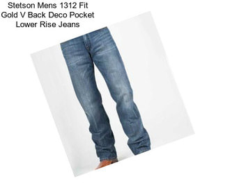 Stetson Mens 1312 Fit Gold V Back Deco Pocket Lower Rise Jeans