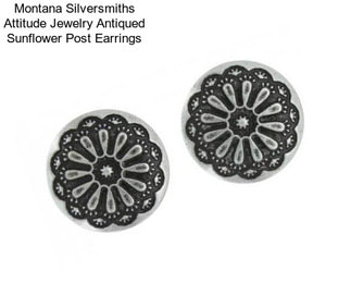 Montana Silversmiths Attitude Jewelry Antiqued Sunflower Post Earrings