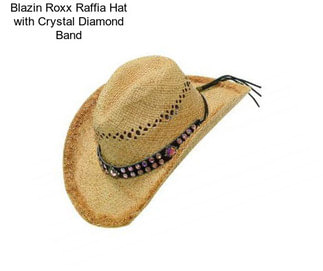 Blazin Roxx Raffia Hat with Crystal Diamond Band