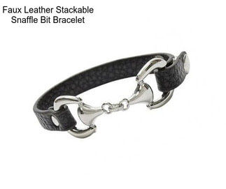 Faux Leather Stackable Snaffle Bit Bracelet