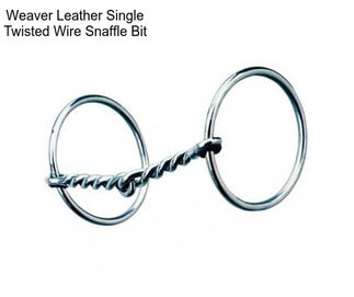 Weaver Leather Single Twisted Wire Snaffle Bit