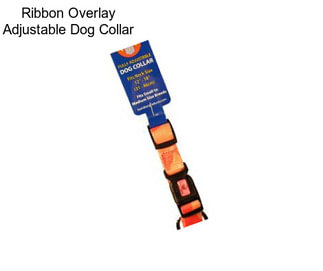 Ribbon Overlay Adjustable Dog Collar