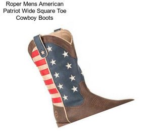 Roper Mens American Patriot Wide Square Toe Cowboy Boots