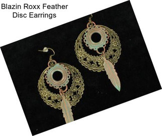 Blazin Roxx Feather Disc Earrings