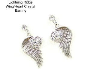 Lightning Ridge Wing/Heart Crystal Earring