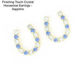 Finishing Touch Crystal Horseshoe Earrings - Sapphire