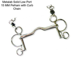 Metalab Solid Low Port 15 MM Pelham with Curb Chain