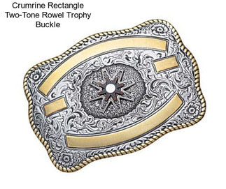 Crumrine Rectangle Two-Tone Rowel Trophy Buckle