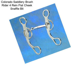 Colorado Saddlery Brush Rider 4 Rein Flat Cheek Snaffle Bit