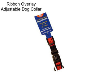 Ribbon Overlay Adjustable Dog Collar