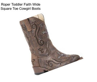 Roper Toddler Faith Wide Square Toe Cowgirl Boots