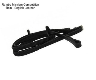 Rambo Micklem Competition Rein - English Leather