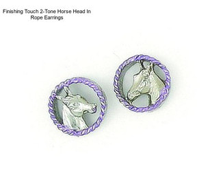 Finishing Touch 2-Tone Horse Head In Rope Earrings