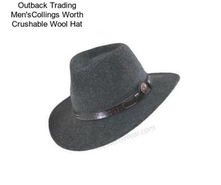 Outback Trading Men\'sCollings Worth Crushable Wool Hat