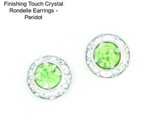 Finishing Touch Crystal Rondelle Earrings - Peridot