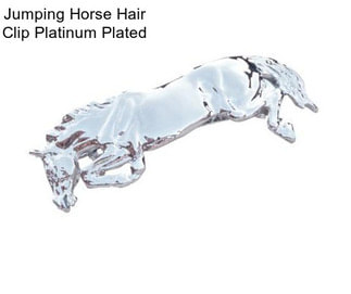 Jumping Horse Hair Clip Platinum Plated