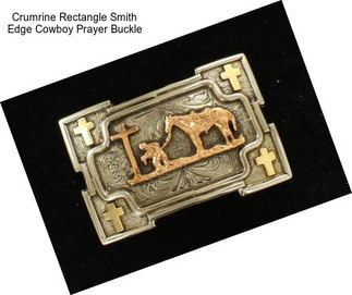 Crumrine Rectangle Smith Edge Cowboy Prayer Buckle