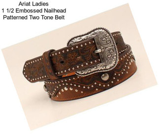 Ariat Ladies 1 1/2 Embossed Nailhead Patterned Two Tone Belt