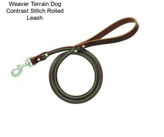 Weaver Terrain Dog Contrast Stitch Rolled Leash