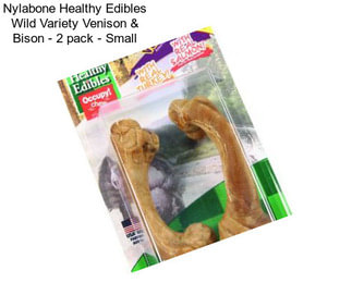 Nylabone Healthy Edibles Wild Variety Venison & Bison - 2 pack - Small