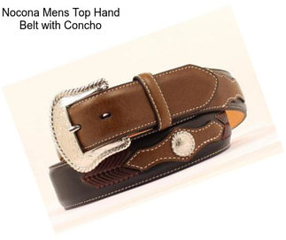 Nocona Mens Top Hand Belt with Concho