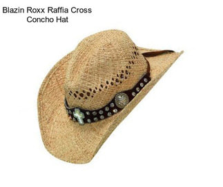 Blazin Roxx Raffia Cross Concho Hat