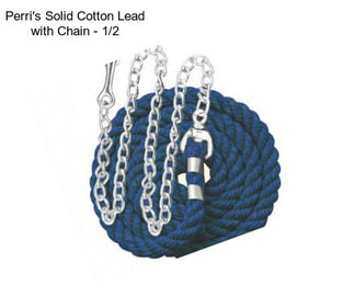 Perri\'s Solid Cotton Lead with Chain - 1/2\