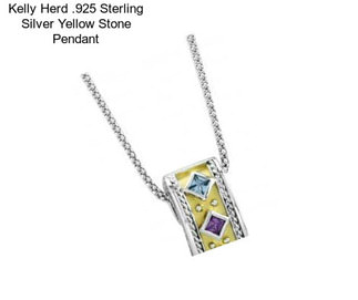 Kelly Herd .925 Sterling Silver Yellow Stone Pendant