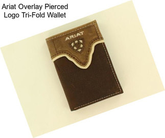 Ariat Overlay Pierced Logo Tri-Fold Wallet