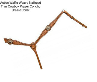 Action Waffle Weave Nailhead Trim Cowboy Prayer Concho Breast Collar