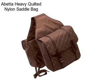 Abetta Heavy Quilted Nylon Saddle Bag