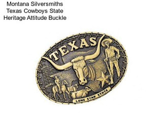 Montana Silversmiths Texas Cowboys State Heritage Attitude Buckle