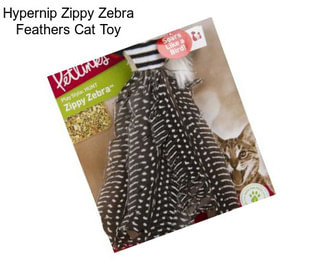 Hypernip Zippy Zebra Feathers Cat Toy
