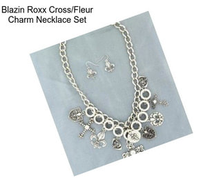 Blazin Roxx Cross/Fleur Charm Necklace Set