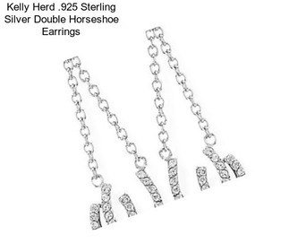 Kelly Herd .925 Sterling Silver Double Horseshoe Earrings