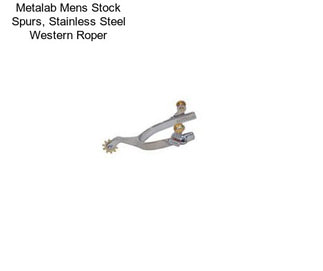 Metalab Mens Stock Spurs, Stainless Steel Western Roper