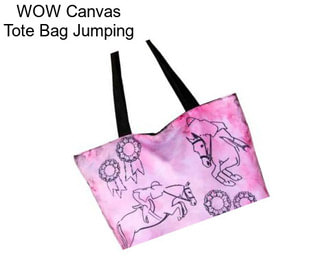 WOW Canvas Tote Bag Jumping