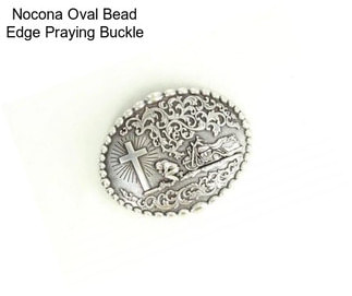 Nocona Oval Bead Edge Praying Buckle