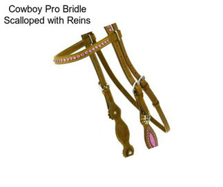 Cowboy Pro Bridle Scalloped with Reins