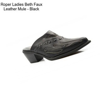 Roper Ladies Beth Faux Leather Mule - Black