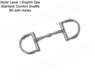 Myler Level 1 English Dee Stainless Comfort Snaffle Bit with Hooks