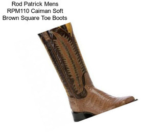 Rod Patrick Mens RPM110 Caiman Soft Brown Square Toe Boots